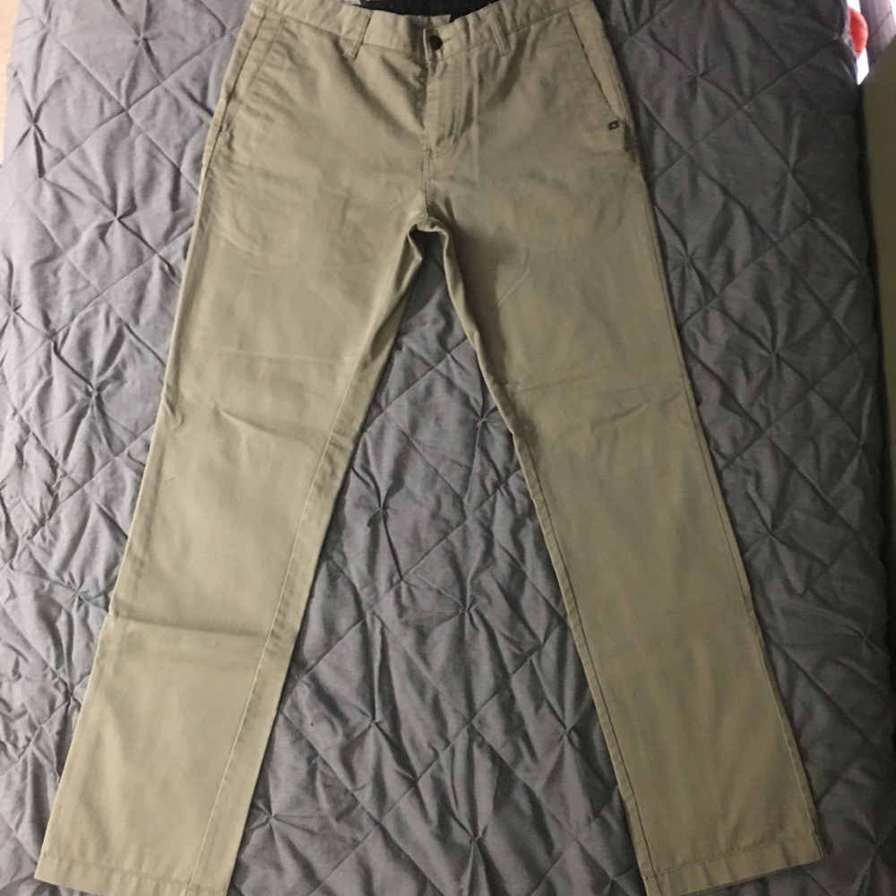 Beige Volcolm Brand fitted slacks